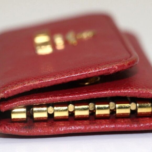 Prada Saffiano Leather Red Key Holder Wallet - Picture 6 of 15